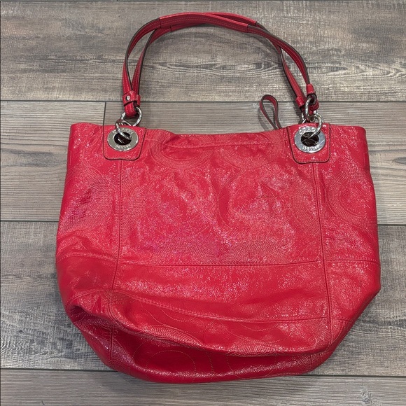 Coach Alex Raspberry Patent Leather Bag - Picture 10 of 13